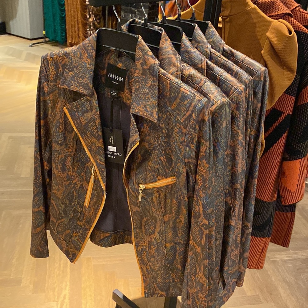 Insight New York Orange Python Vegan Leather Jack… - image 2